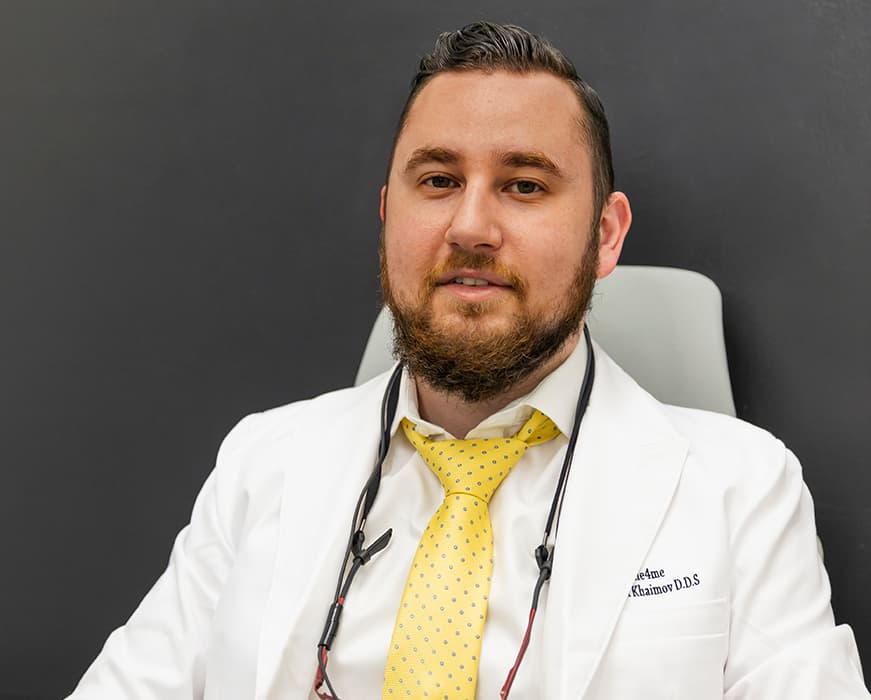 Dr. Iosif Khaimov in dental office